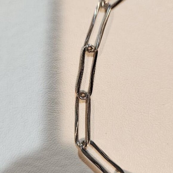 Bianca Milano Sterling Silver paperclip chain ankle bracelet - Picture 3 of 5